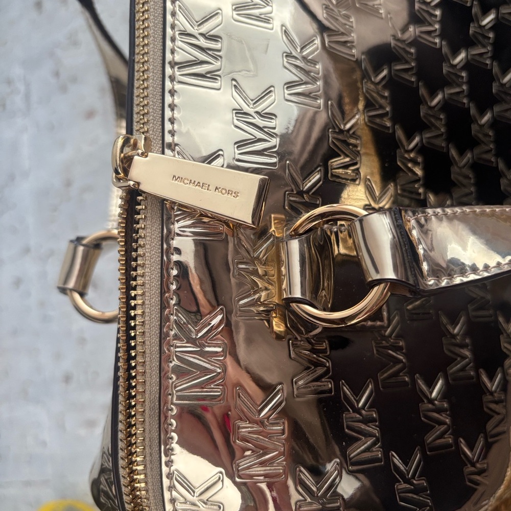 Michael Kors Shiny Gold Satchel - Picture 5 of 5